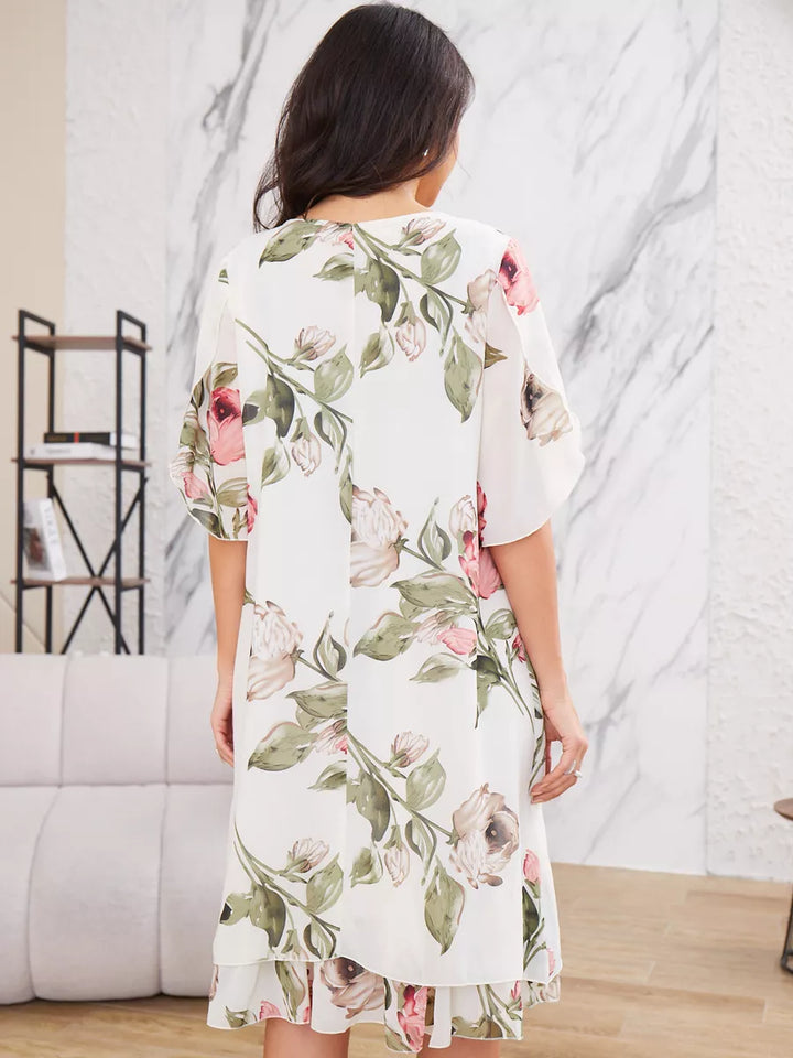 Camila | Women's Elegant Floral Midi Dress