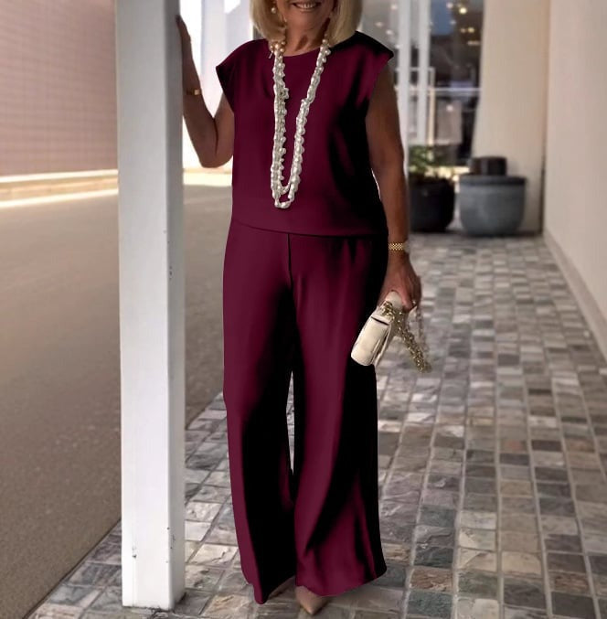 Caledona | Women's Elegant Comfy Set with Cap Sleeve