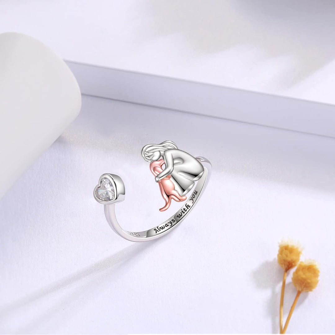 Anne Pink Dog Icon Ring
