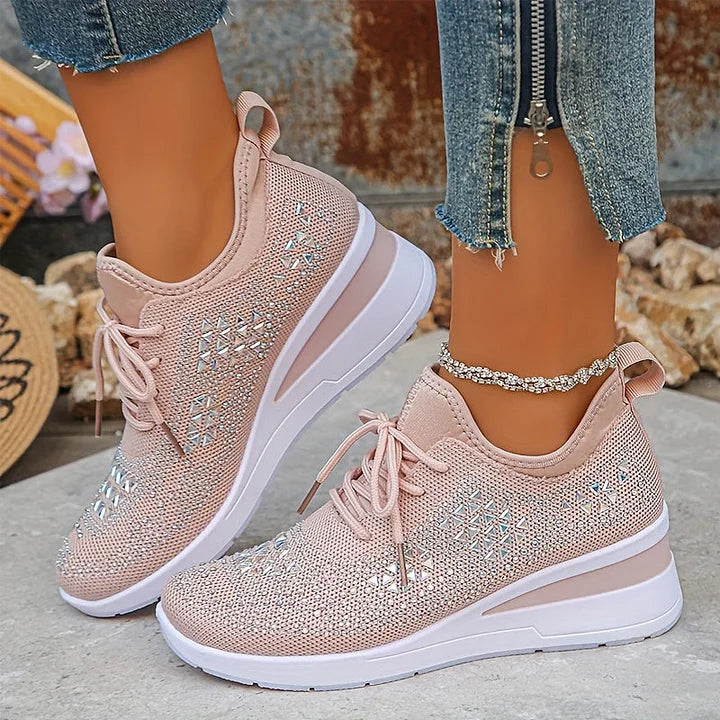 Lauryn | Women's Cushioned Lace-Up Ultra Comfortable Orthopedic Trainers