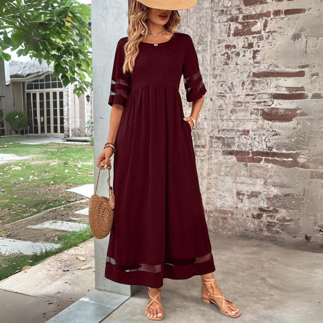Aubrey | Women's Figure-Enhancing Midi Dress for a Sleek Silhouette
