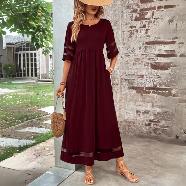 Aubrey | Women's Figure-Enhancing Midi Dress for a Sleek Silhouette