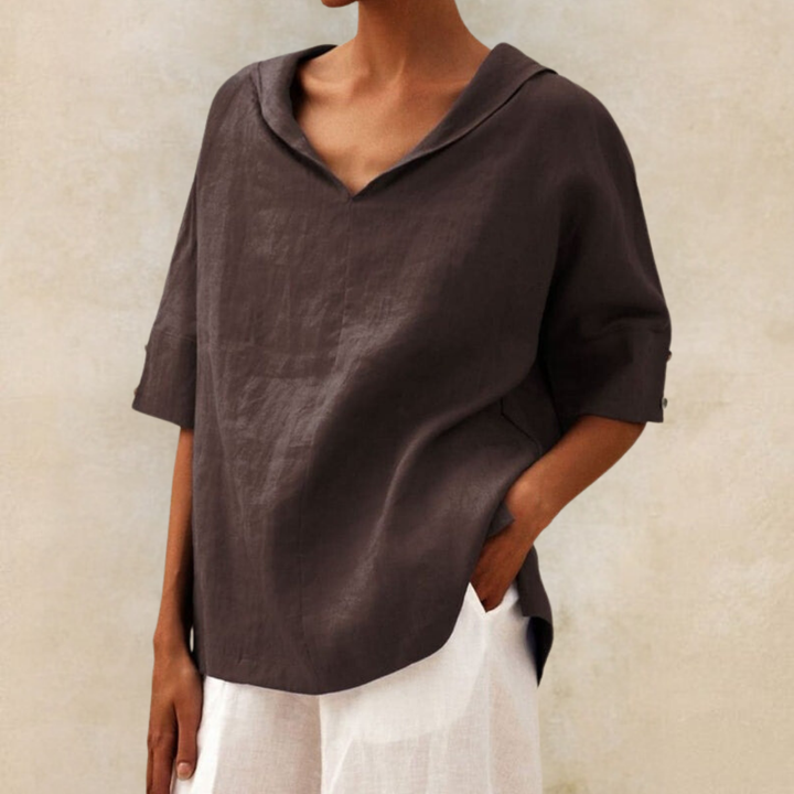 Lhinee | Women's Longline Casual Loose-Fit Blouse