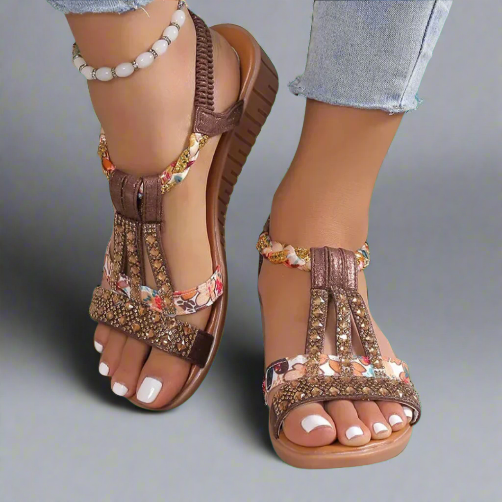 Bernatrudis | Women's Breathable Open-Toe Elegant Boho Sandals for Summer