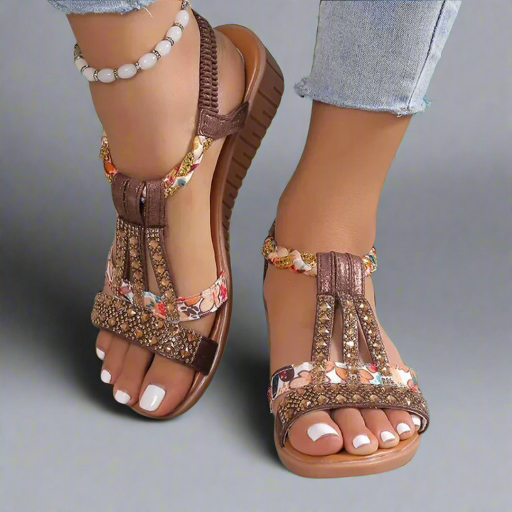 Bernatrudis | Women's Breathable Open-Toe Elegant Boho Sandals for Summer
