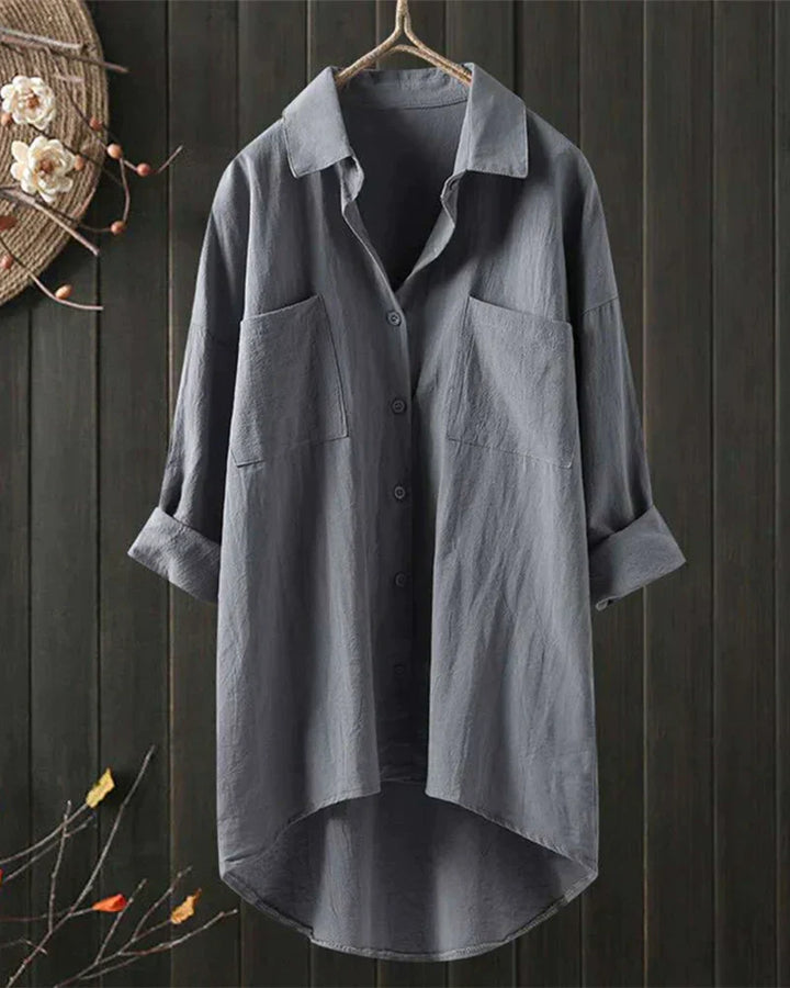 Angelina | Women's Solid Colour Long Sleeve Blouse