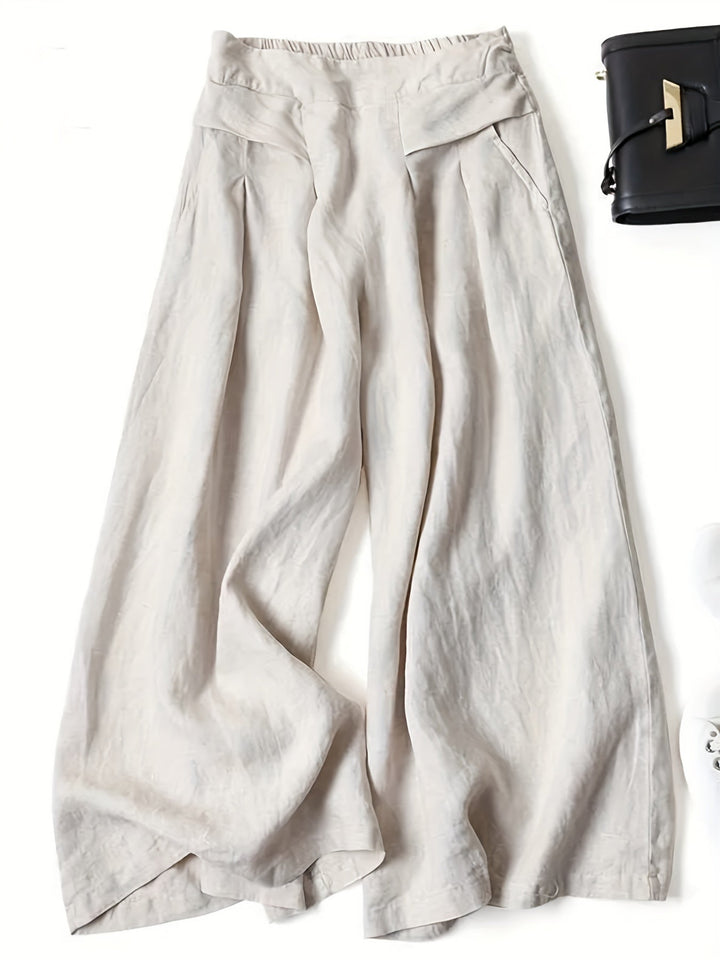 Bella | Women's Comfortable Wide-Leg Capri Trousers