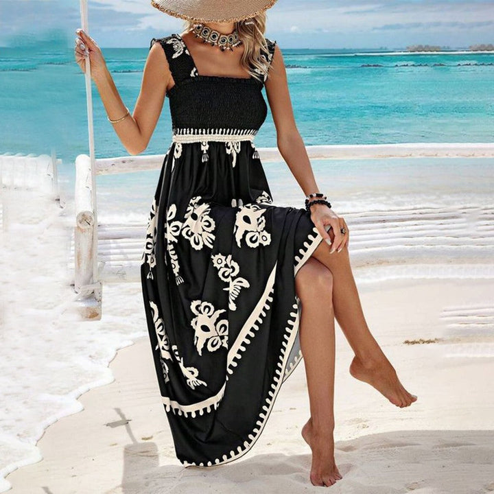 Iveth | Women's Bohemian Maxi Dress with Smocking