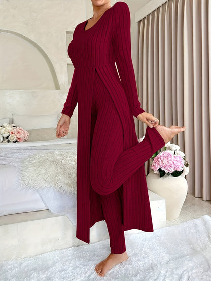 Aldea | Women's Relaxed Cozy Two-Piece Ribbed Lounge Set