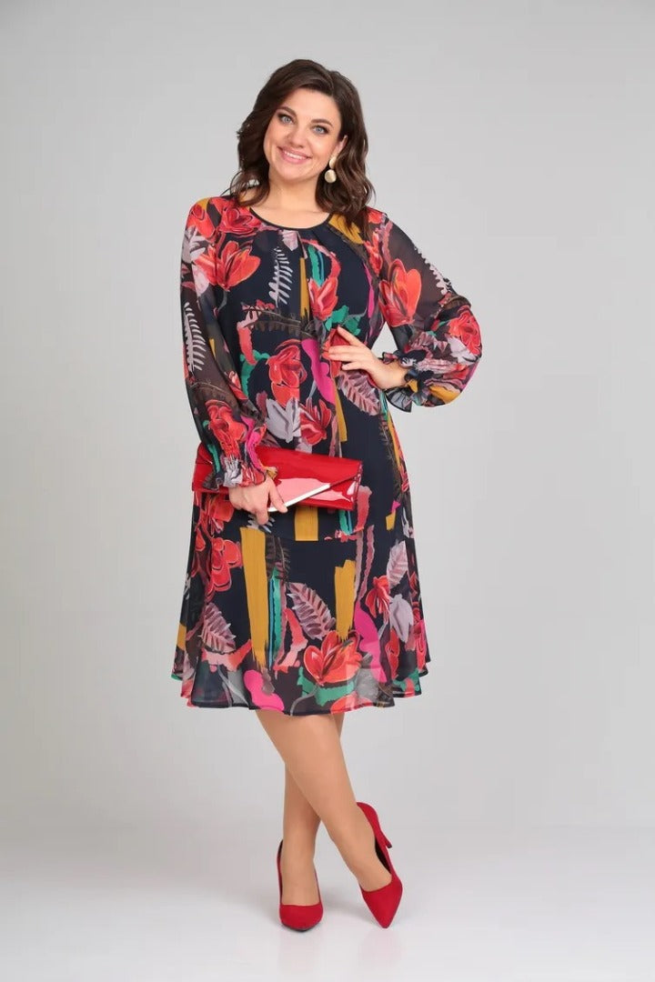 Andrea | Women's Stylish Floral Midi Dress