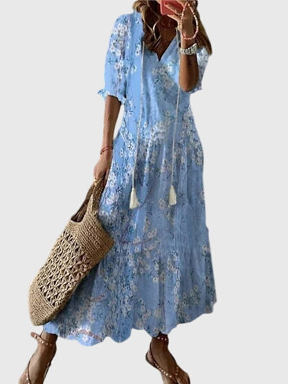 Amalia | Women's Retro Bohemian Summer Midi Dress