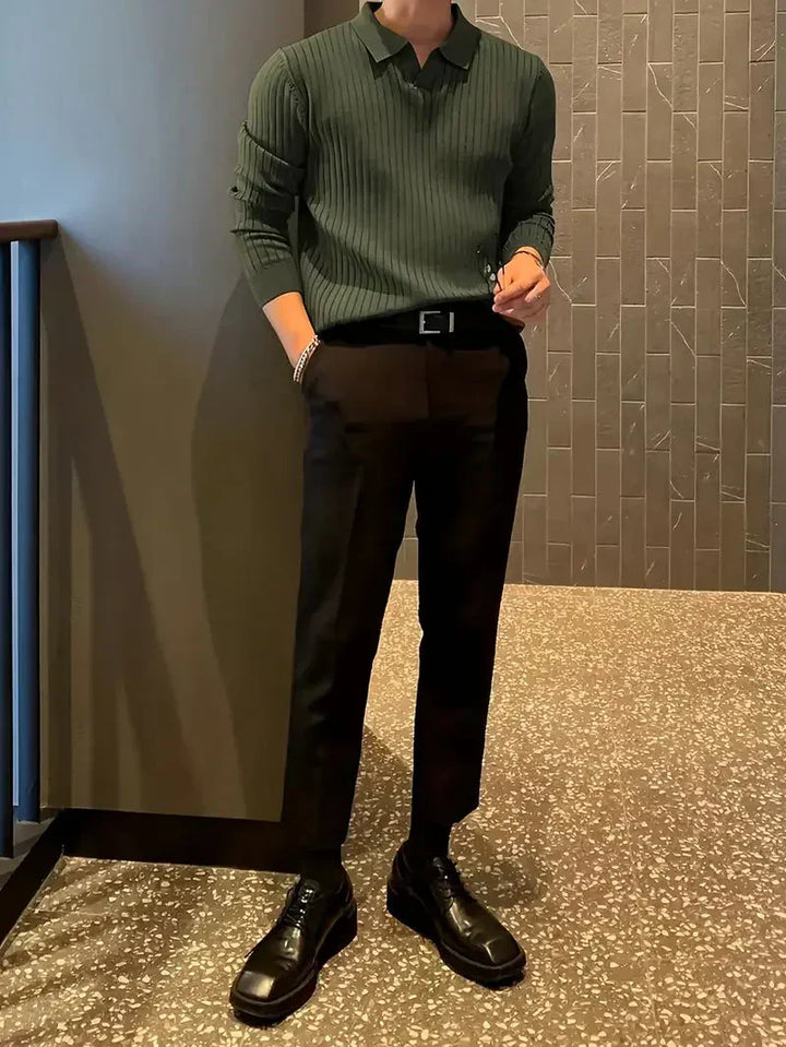 Men's Brit & Boho | Ribbed Pullover Shirt