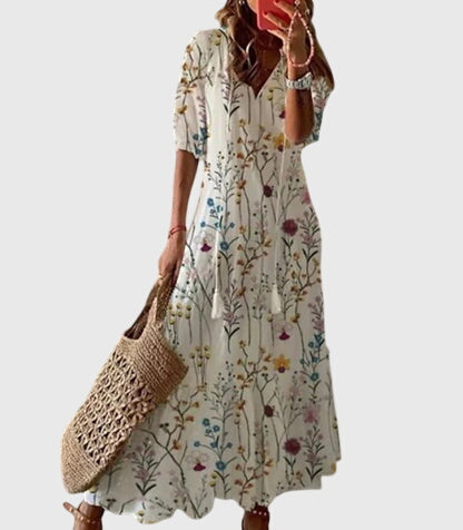 Amalia | Women's Retro Bohemian Summer Midi Dress