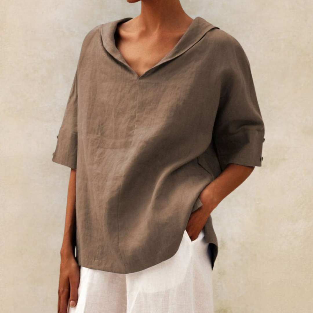 Lhinee | Women's Longline Casual Loose-Fit Blouse