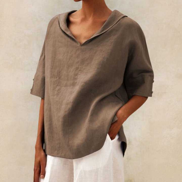Lhinee | Women's Longline Casual Loose-Fit Blouse