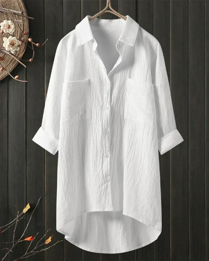 Angelina | Women's Solid Colour Long Sleeve Blouse