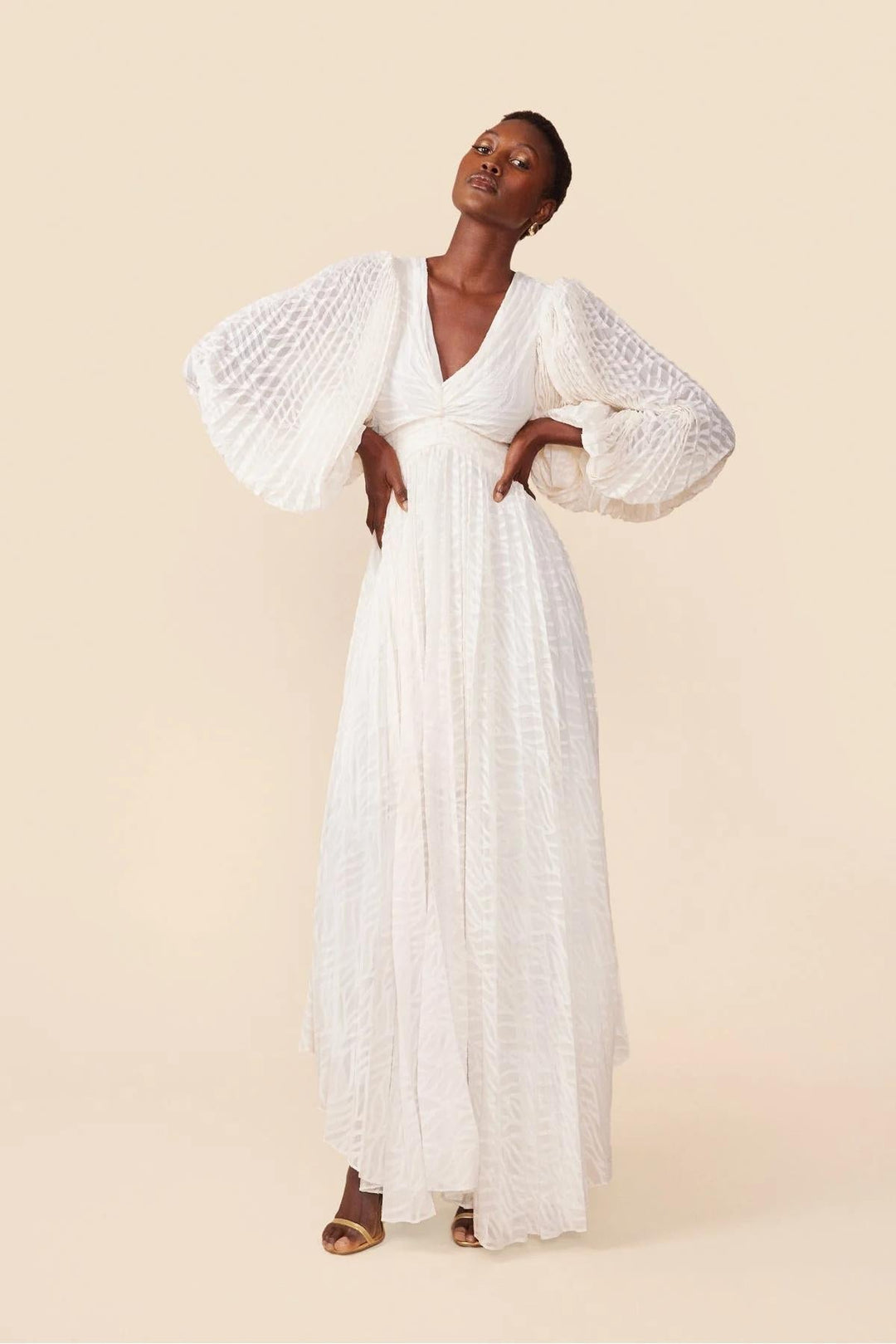 Florie | Women's Elegant Long V-Neck Maxi Dress