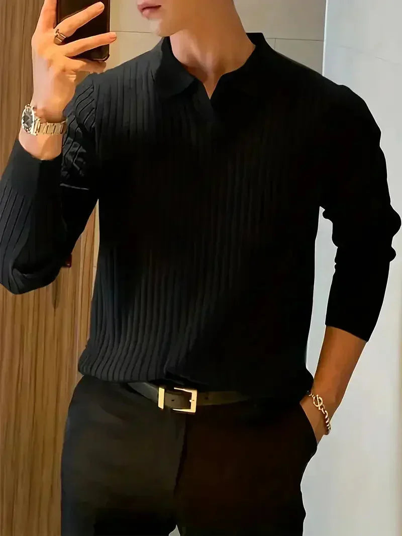 Men's Brit & Boho | Ribbed Pullover Shirt