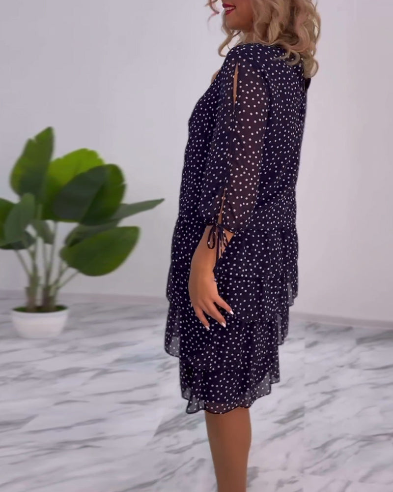 Tilly | Women's Polka Dot Layered Mini Dress