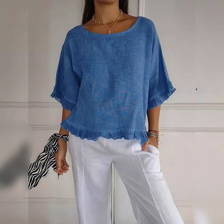 Amanda | Women's Casual Elegant Blouse with Ruffle Detail