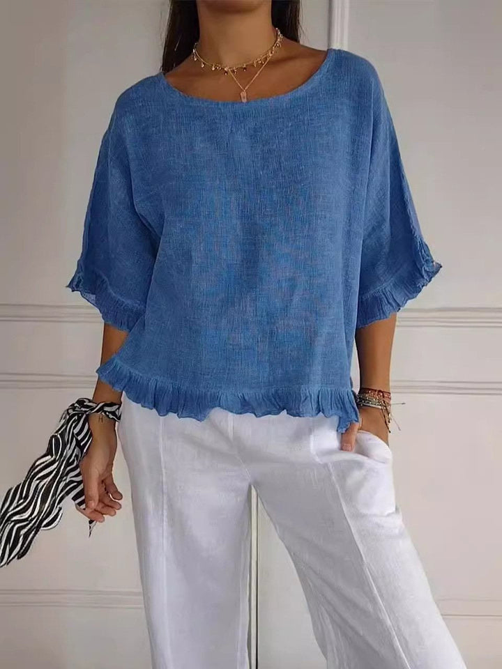 Amanda | Women's Casual Elegant Blouse with Ruffle Detail