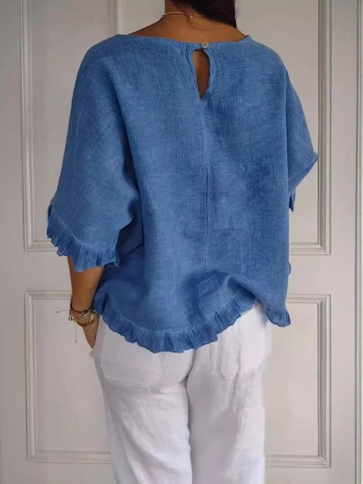 Amanda | Women's Casual Elegant Blouse with Ruffle Detail