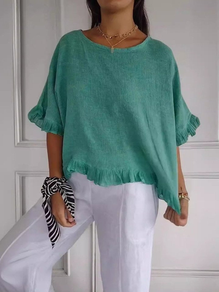 Amanda | Women's Casual Elegant Blouse with Ruffle Detail