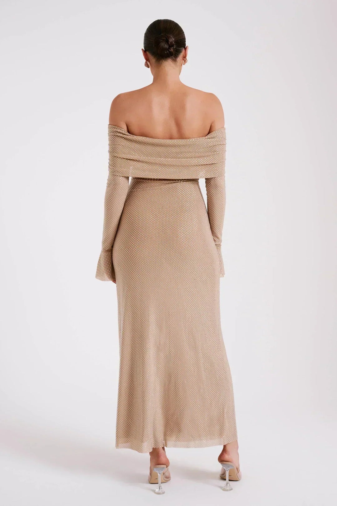 Astella | Women's Sequin Maxi Dress with Long Sleeve