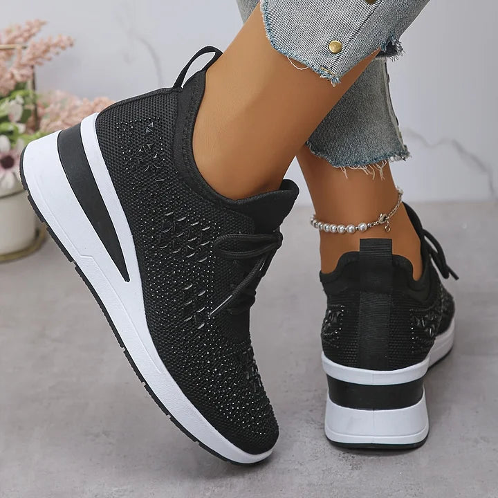 Lauryn | Women's Cushioned Lace-Up Ultra Comfortable Orthopedic Trainers