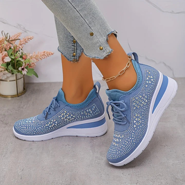 Lauryn | Women's Cushioned Lace-Up Ultra Comfortable Orthopedic Trainers