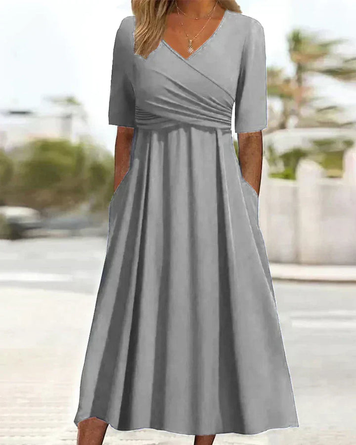 Annabelle | Women's Short Sleeve Crossover Dress