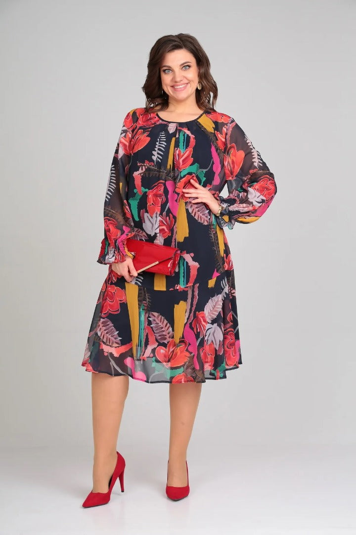 Andrea | Women's Stylish Floral Midi Dress