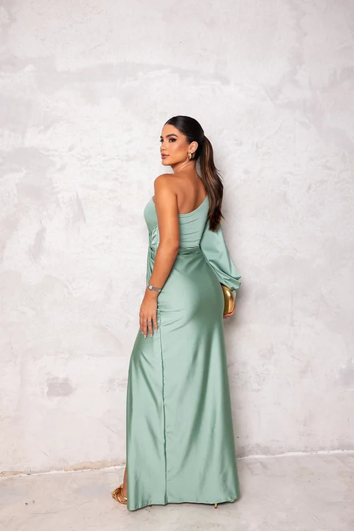 Anna | Women's Elegant Silhouette Maxi Dress with Side Slit