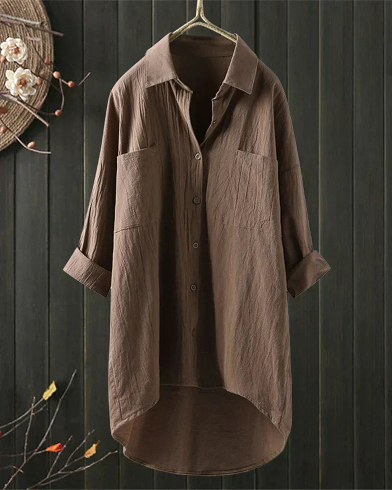 Angelina | Women's Solid Colour Long Sleeve Blouse