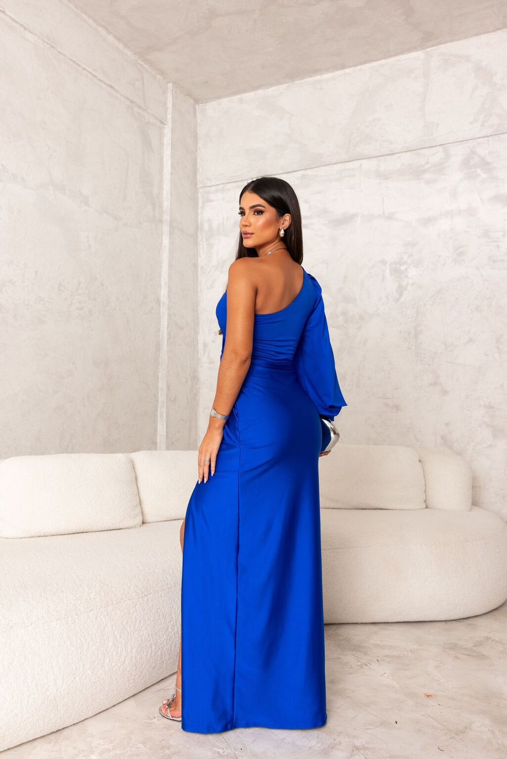 Anna | Women's Elegant Silhouette Maxi Dress with Side Slit