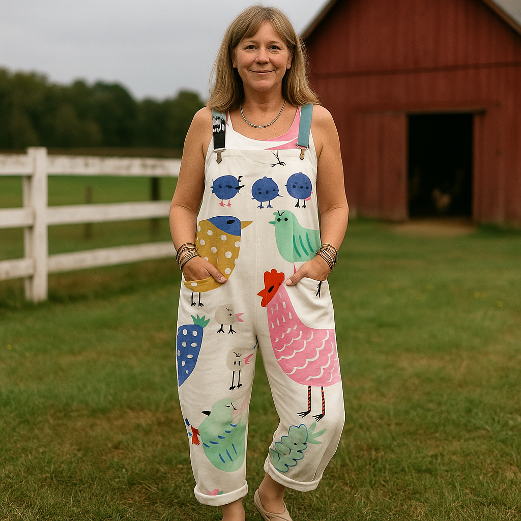 Vintage Wide Leg Jumpsuit for Women, Stylish Comfort & Versatility with Pockets