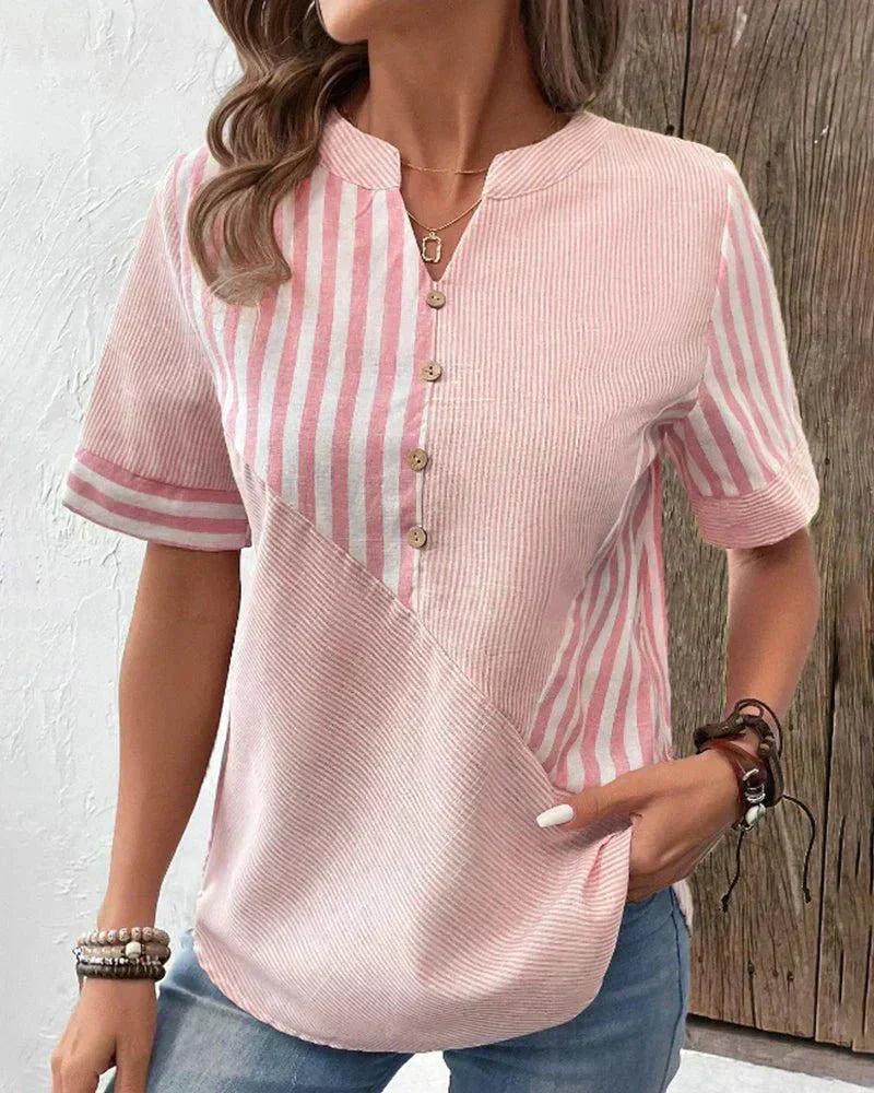 Monroe | Women's Relaxed Soft Striped Blouse