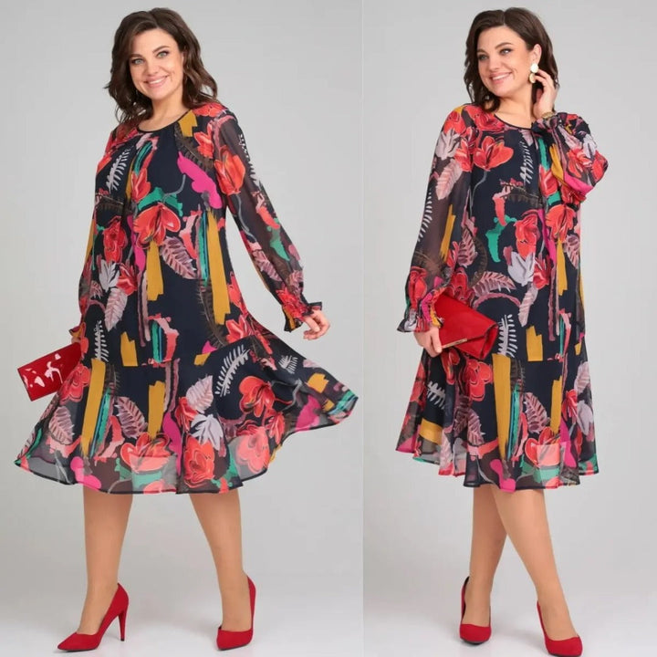 Andrea | Women's Stylish Floral Midi Dress