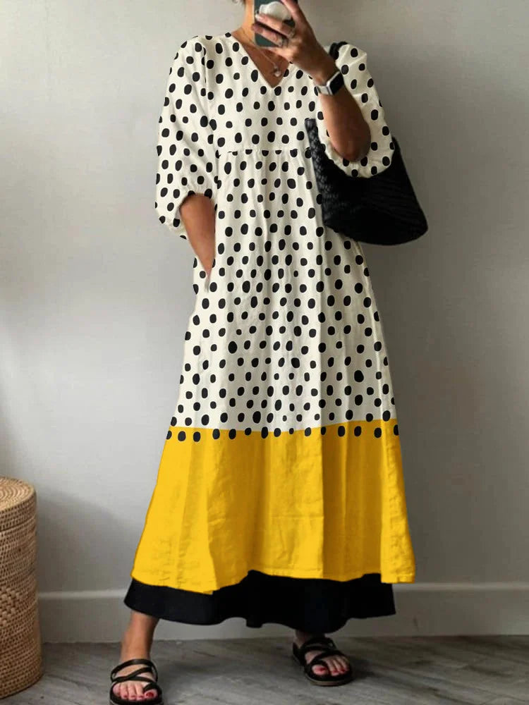 Women's Floral Relaxed Elegant Printed Maxi Dress Anna