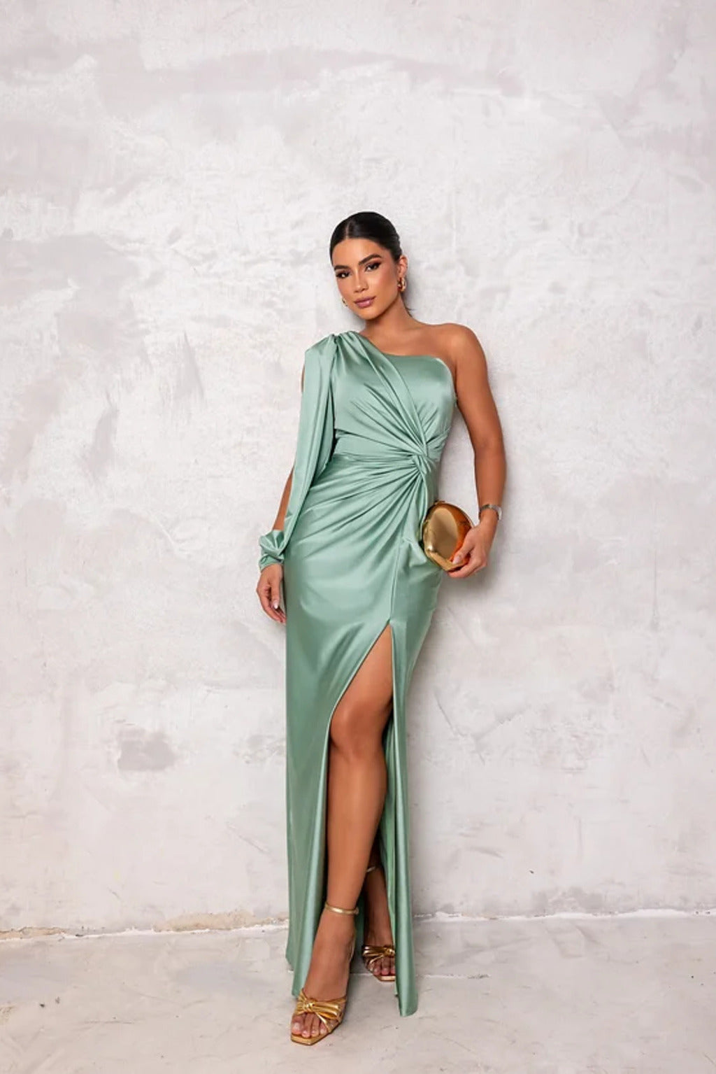 Anna | Women's Elegant Silhouette Maxi Dress with Side Slit