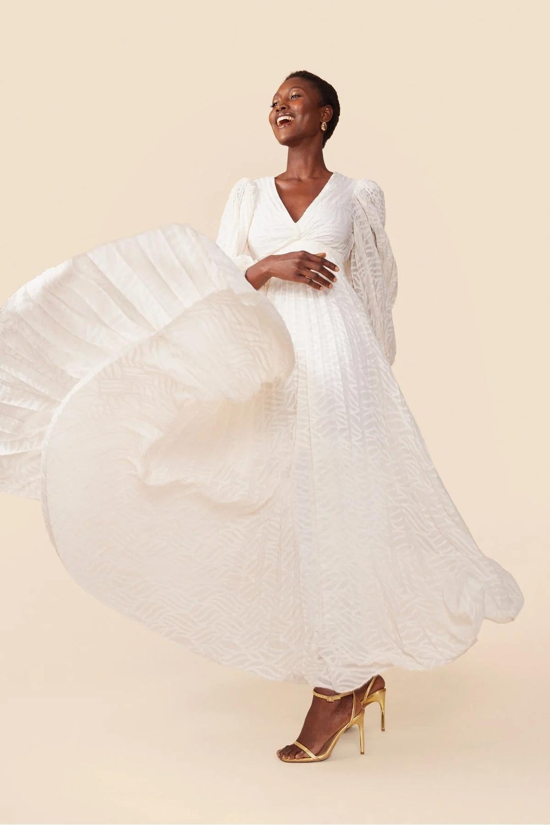 Florie | Women's Elegant Long V-Neck Maxi Dress