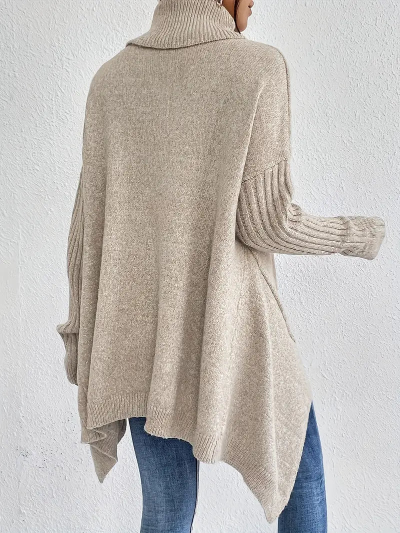 Bridgette | Women's Longline Comfy Long Turtleneck Jumper