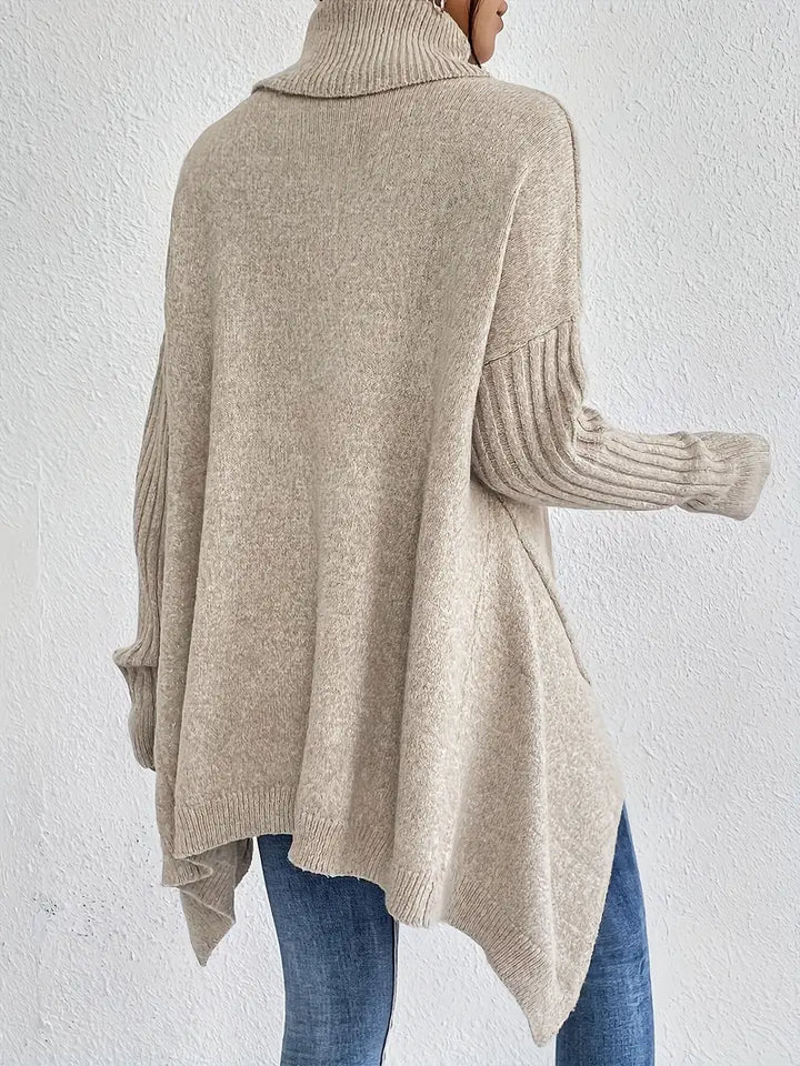 Bridgette | Women's Longline Comfy Long Turtleneck Jumper