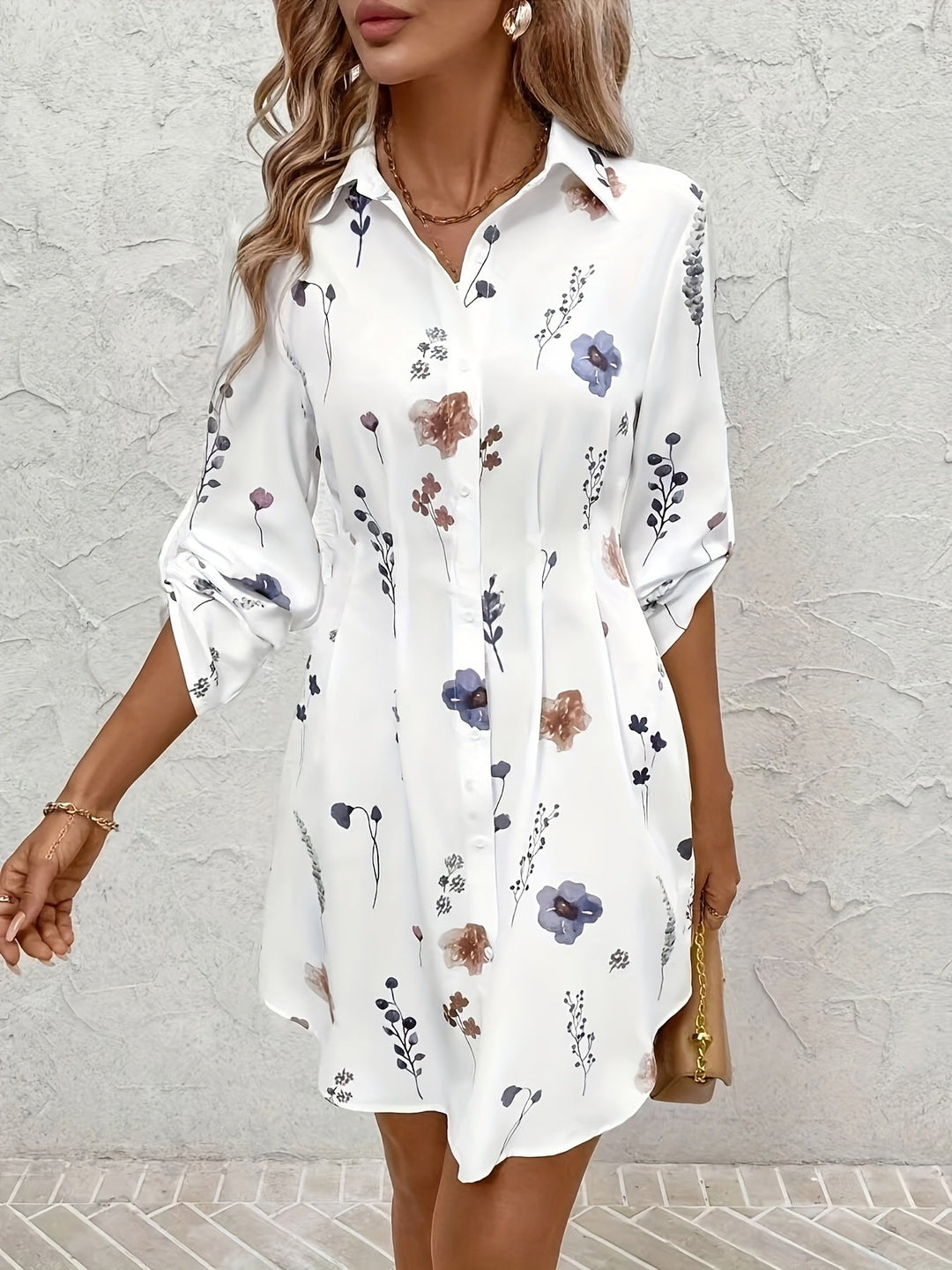 Maya | Women's Elegant Floral Midi Dress