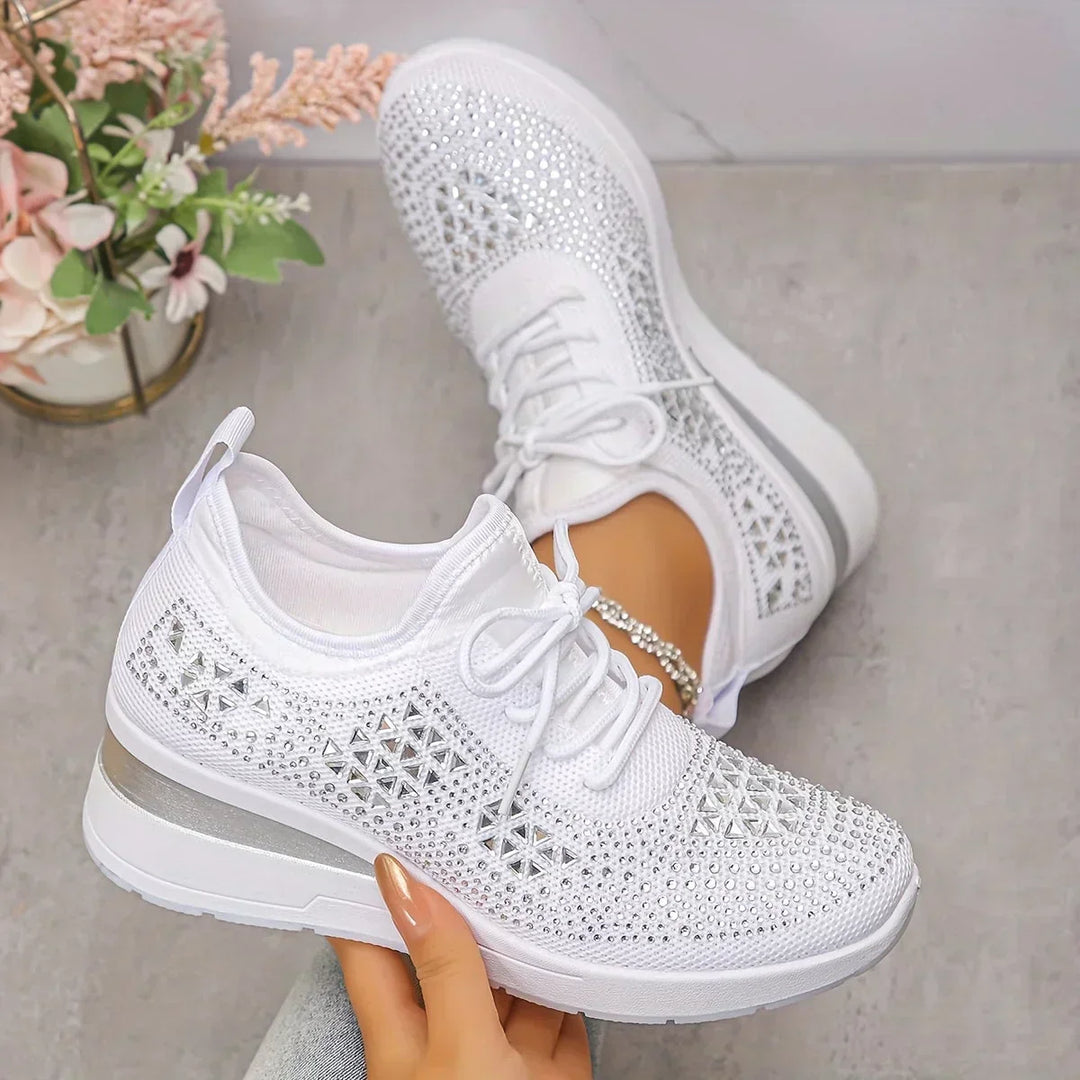 Lauryn | Women's Cushioned Lace-Up Ultra Comfortable Orthopedic Trainers
