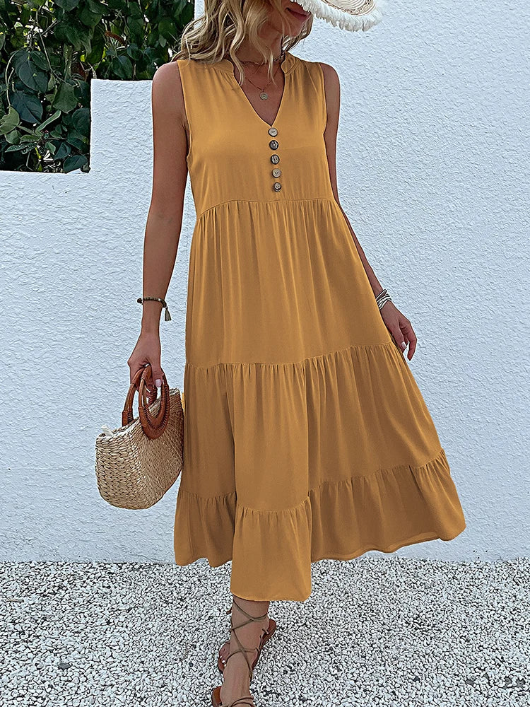 Abigail | Women's Relaxed Elegant Summer Midi Dress
