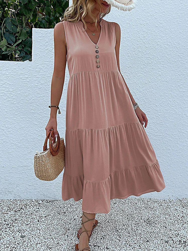 Abigail | Women's Relaxed Elegant Summer Midi Dress