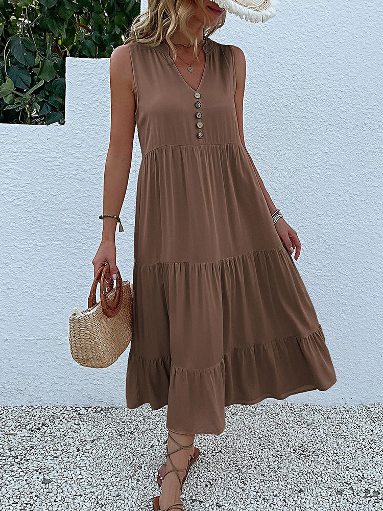 Abigail | Women's Relaxed Elegant Summer Midi Dress
