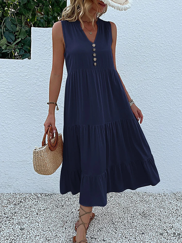 Abigail | Women's Relaxed Elegant Summer Midi Dress