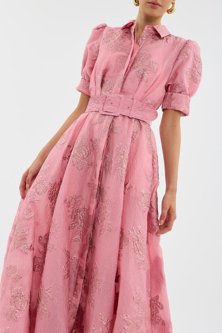 Aria | Women's Floral Short Puff Sleeve Dress